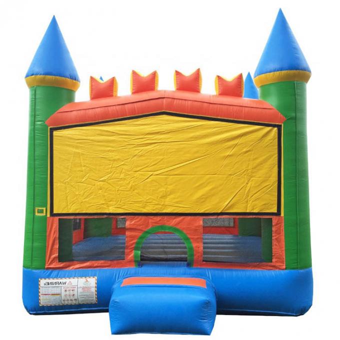 Perfezioni il castello rimbalzante su misura insegna divertente all'aperto gonfiabile dei giocattoli
